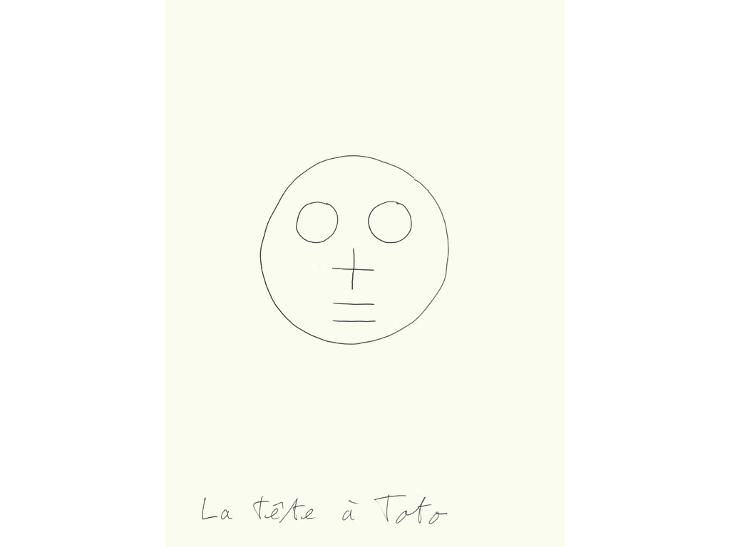 Claude Closky, ‘La tête à Toto - La tête au carré [The head...]’, 2007, black ballpoint on paper, diptyque, twice 35 x 25,5 cm.